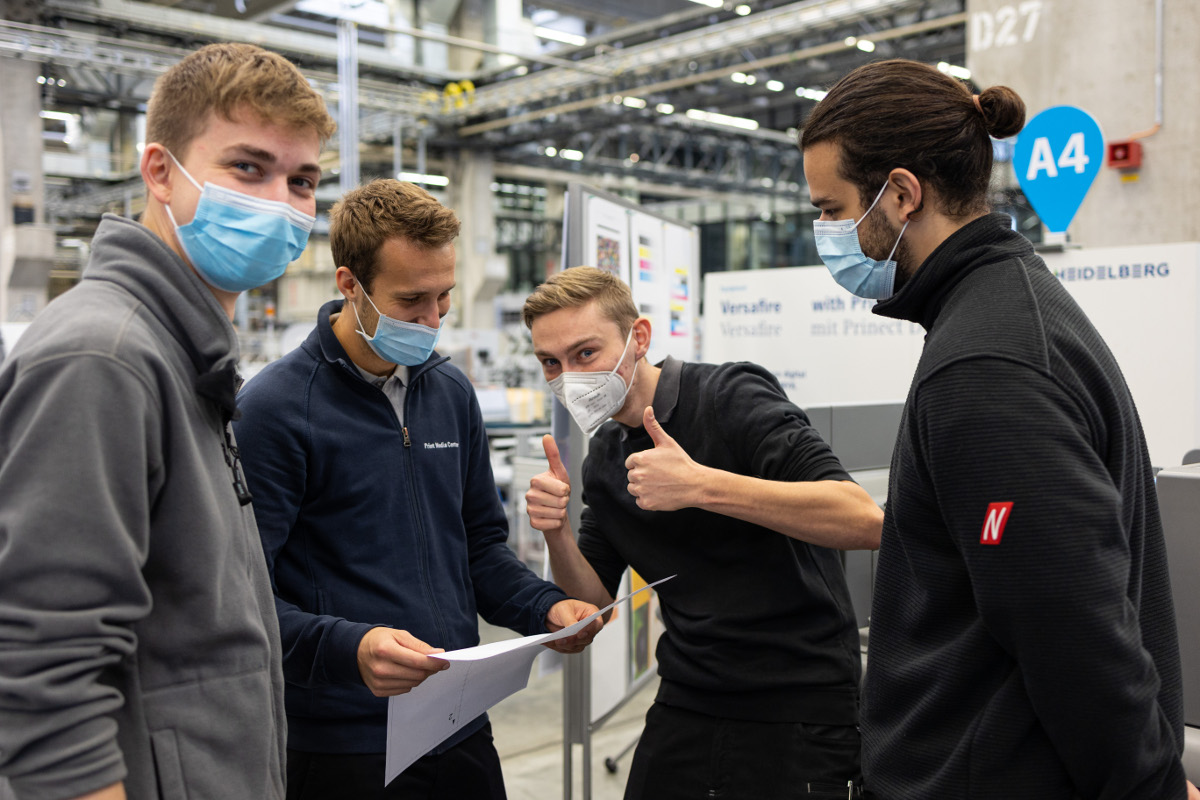 Nationalteam "Drucktechnik" trainiert für WorldSkills Shanghai 2022