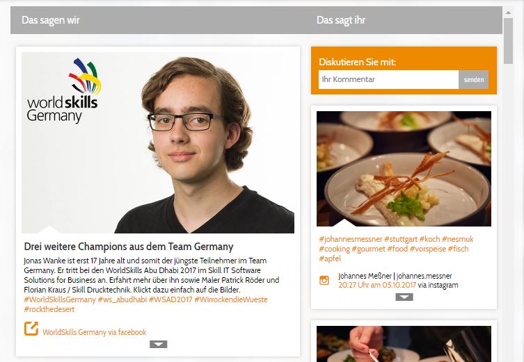 Erstmalig: mit Online-Wall live bei den WorldSkills Abu Dhabi 2017