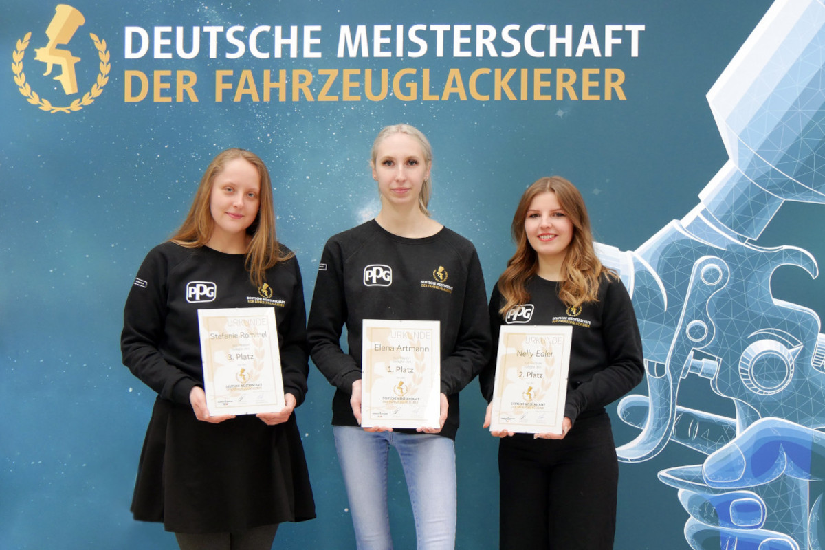 Elena Artmann ist Deutsche Meisterin der Fahrzeuglackierer*innen 2025